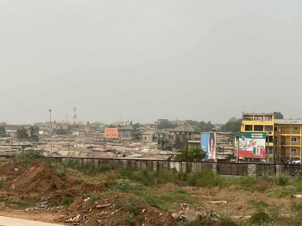 A view onto Nima from the Accra Central Mosque, Accra