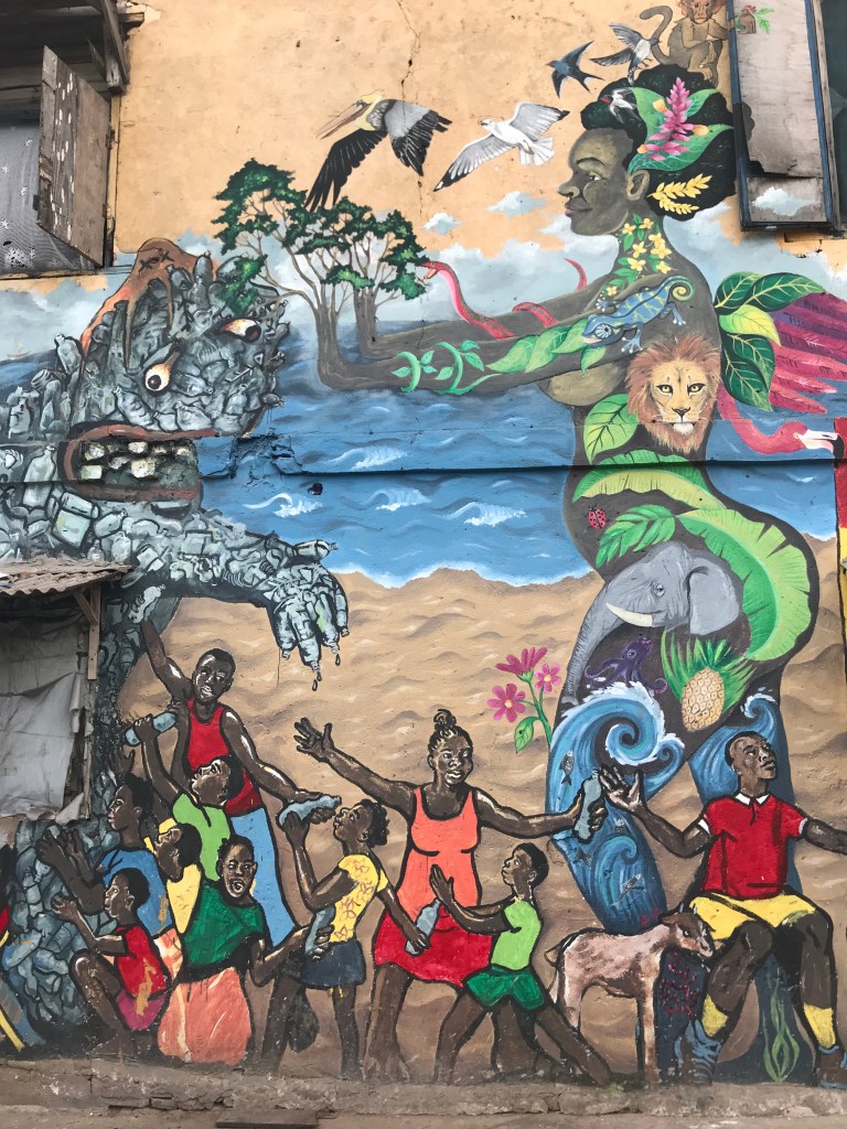Mural in Jamestown Accra Chale Wote festival