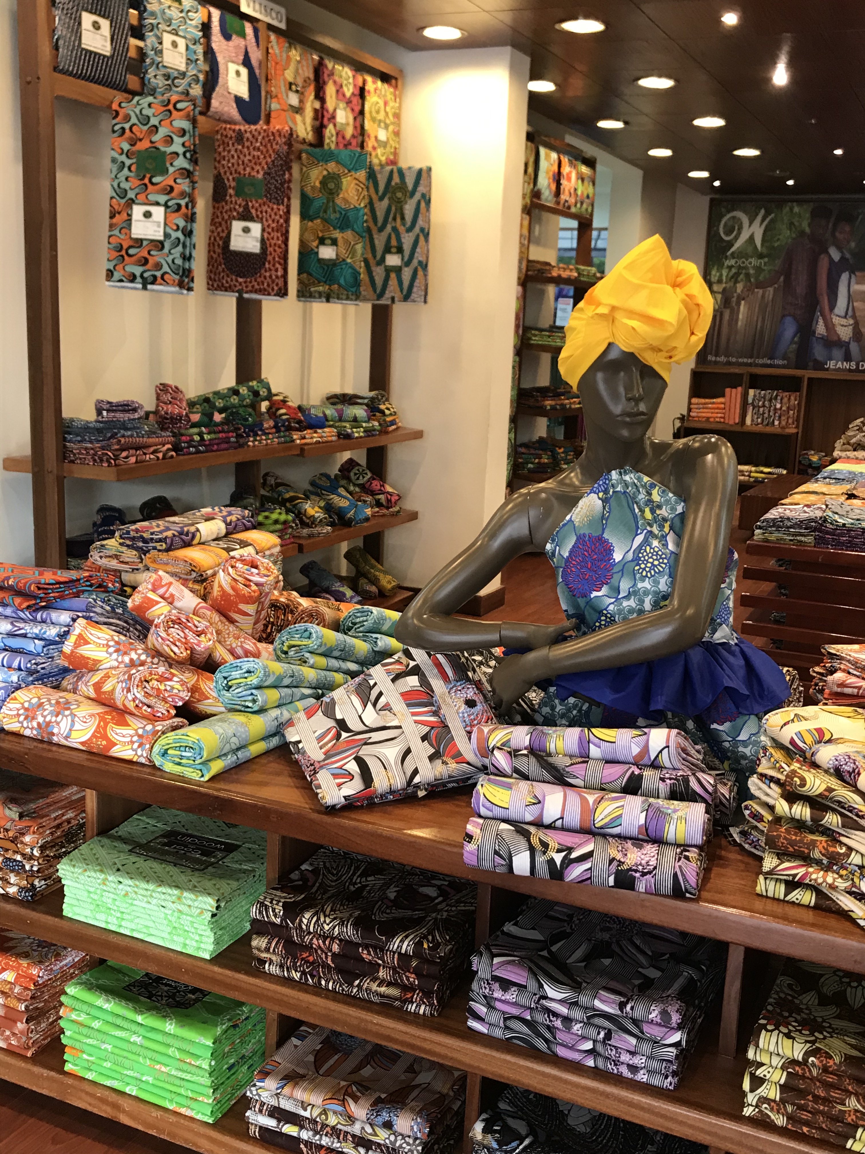 Woodin fabric shop on Accra's Oxford Street