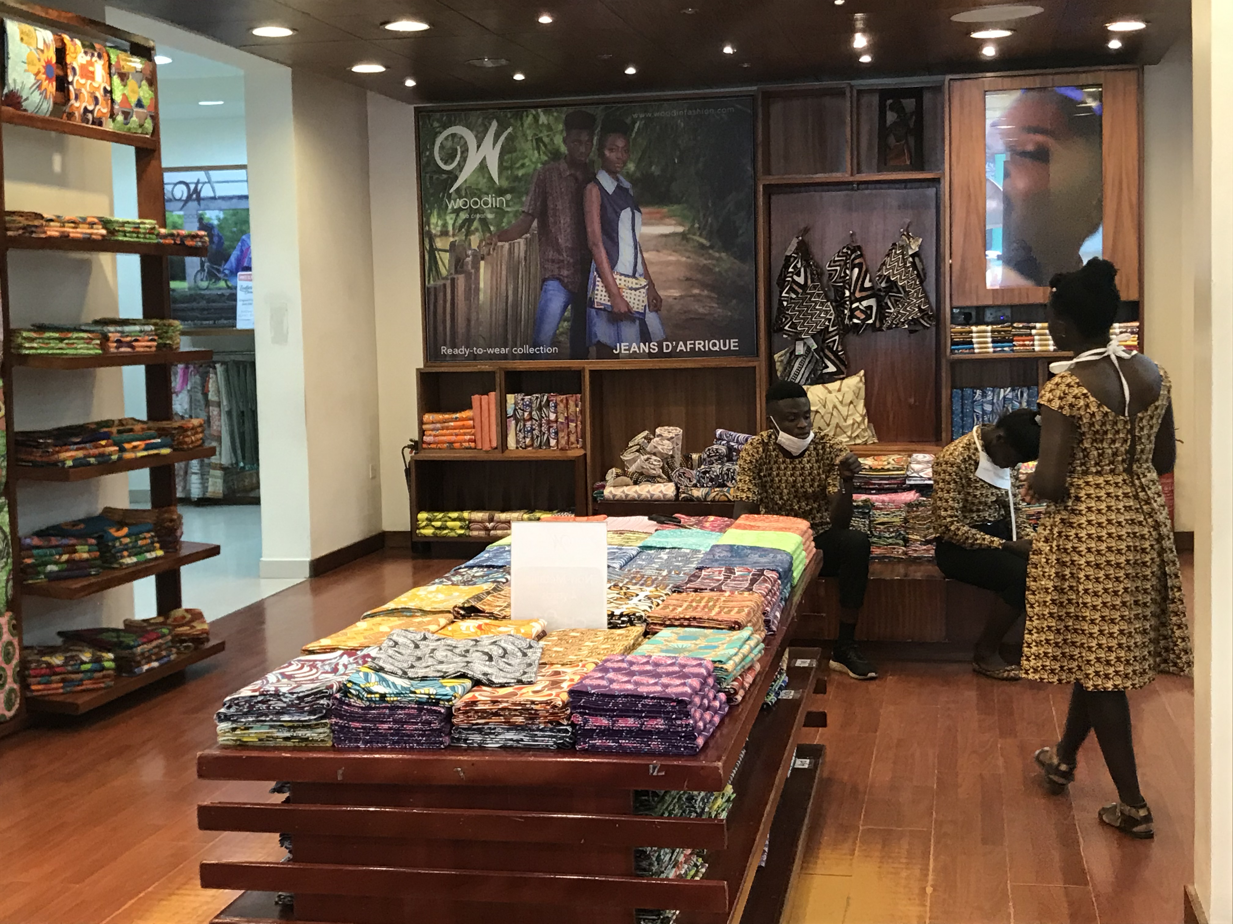 Woodin fabric shop on Accra's Oxford Street