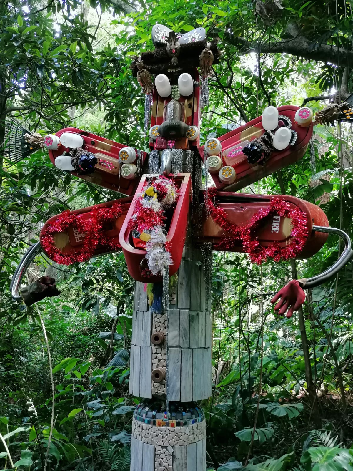 An abstract sculpture of a creature at the Kloof Ammazulu Gardens and Sculpture Precinct