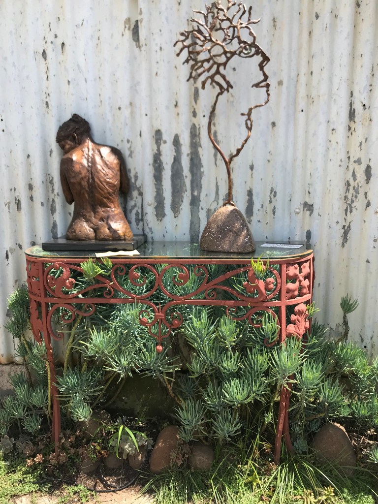 Sculpture outside The Platform Art Gallery at Lions River Howick