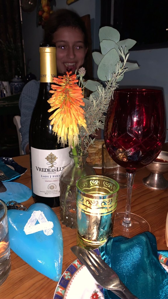 Crystal Barn accommodation - dinner views