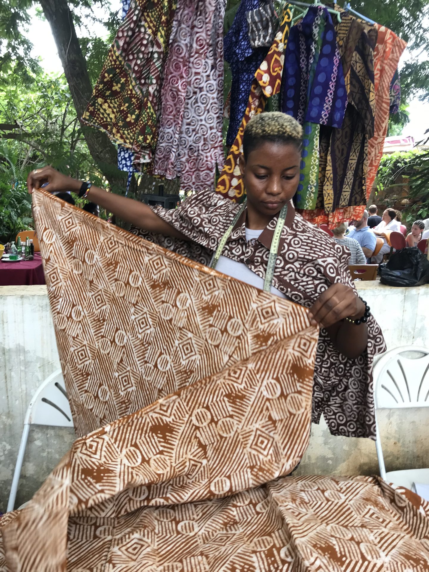 Batik Cloth for sale at the Green Butterfly Market in Accra