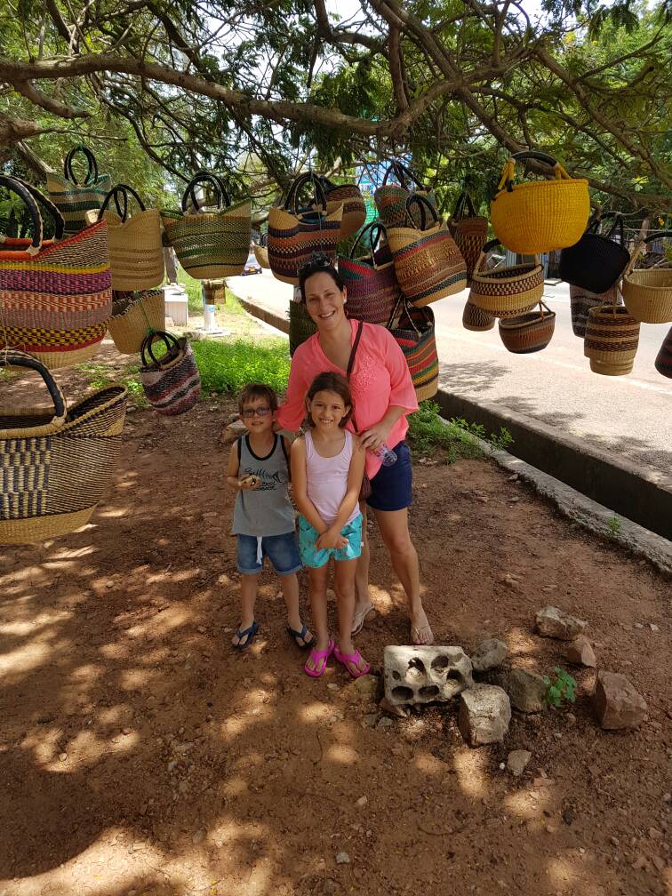 First week of living as expats in Accra Ghana. Shopping for beautiful woven baskets. 